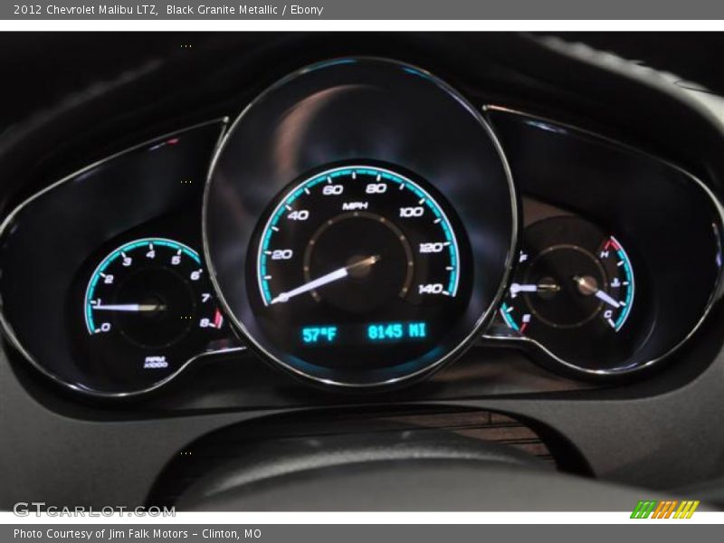 Black Granite Metallic / Ebony 2012 Chevrolet Malibu LTZ