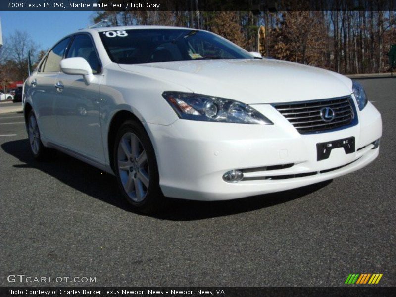 Starfire White Pearl / Light Gray 2008 Lexus ES 350