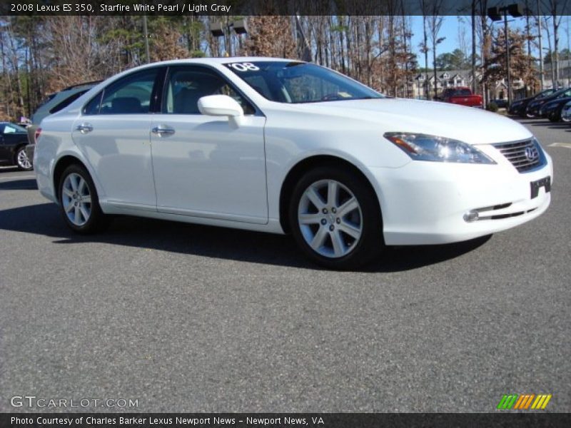 Starfire White Pearl / Light Gray 2008 Lexus ES 350