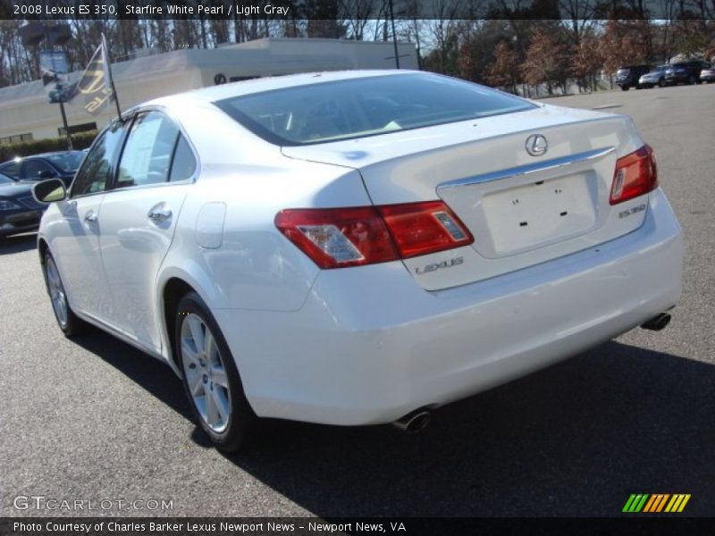 Starfire White Pearl / Light Gray 2008 Lexus ES 350