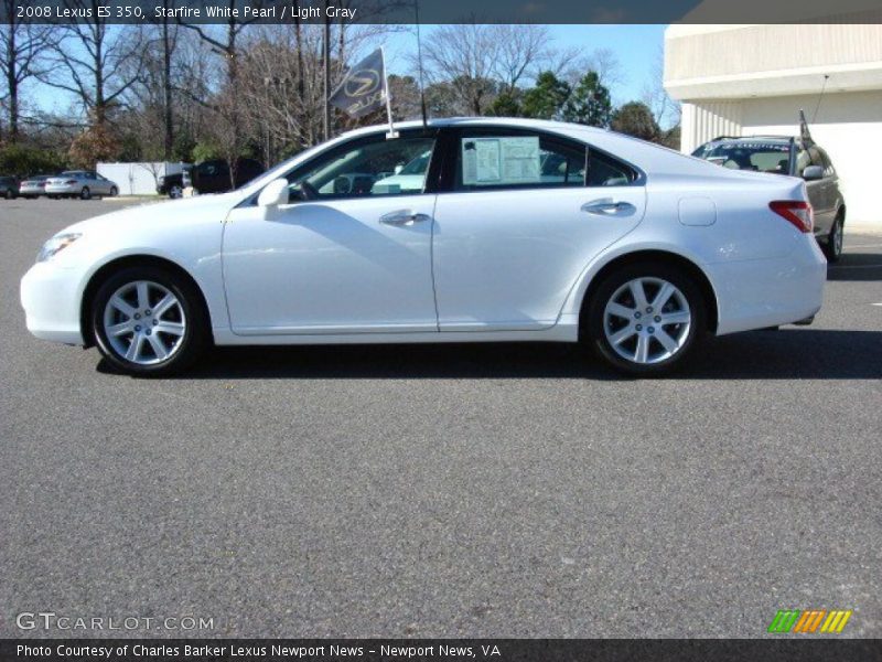 Starfire White Pearl / Light Gray 2008 Lexus ES 350