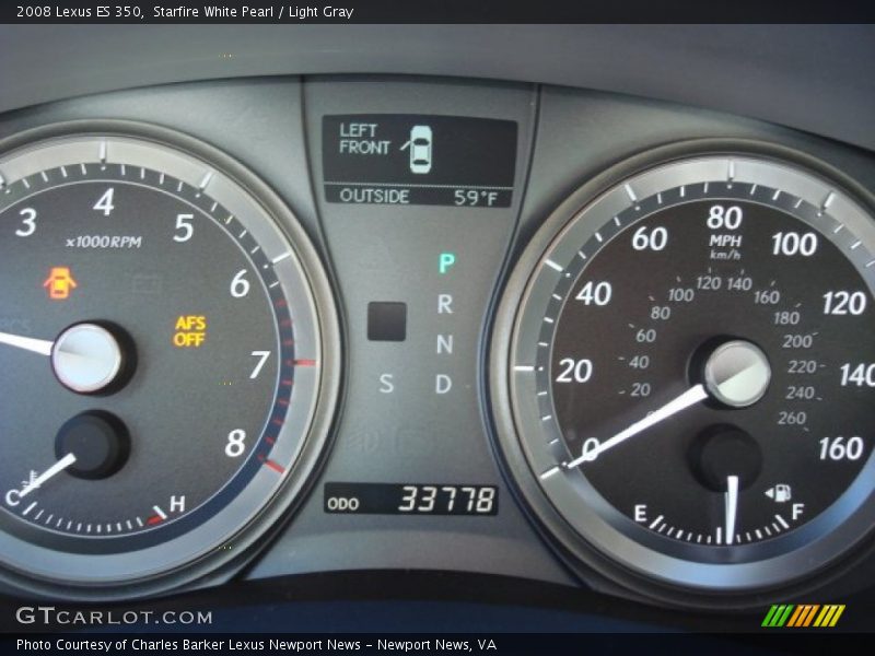 Starfire White Pearl / Light Gray 2008 Lexus ES 350