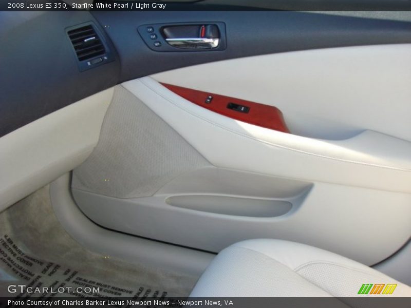 Starfire White Pearl / Light Gray 2008 Lexus ES 350