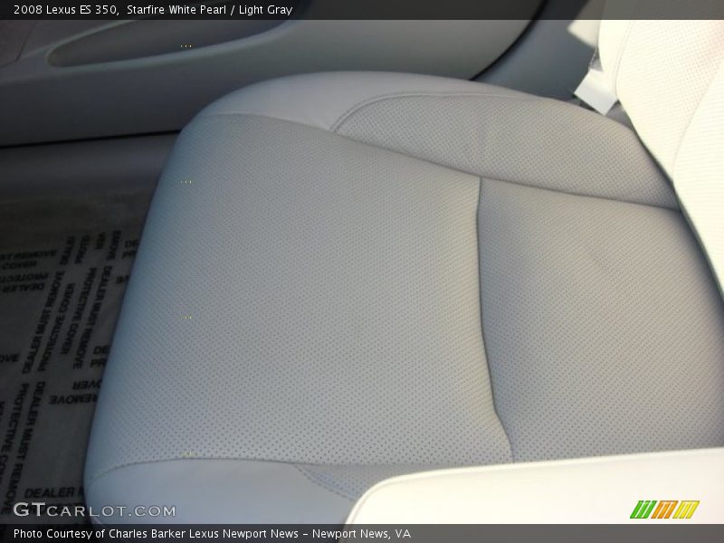 Starfire White Pearl / Light Gray 2008 Lexus ES 350