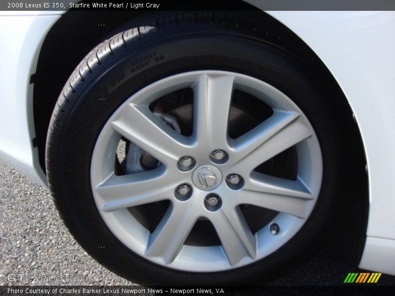 Starfire White Pearl / Light Gray 2008 Lexus ES 350