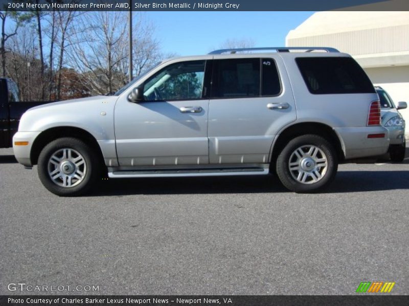 Silver Birch Metallic / Midnight Grey 2004 Mercury Mountaineer Premier AWD