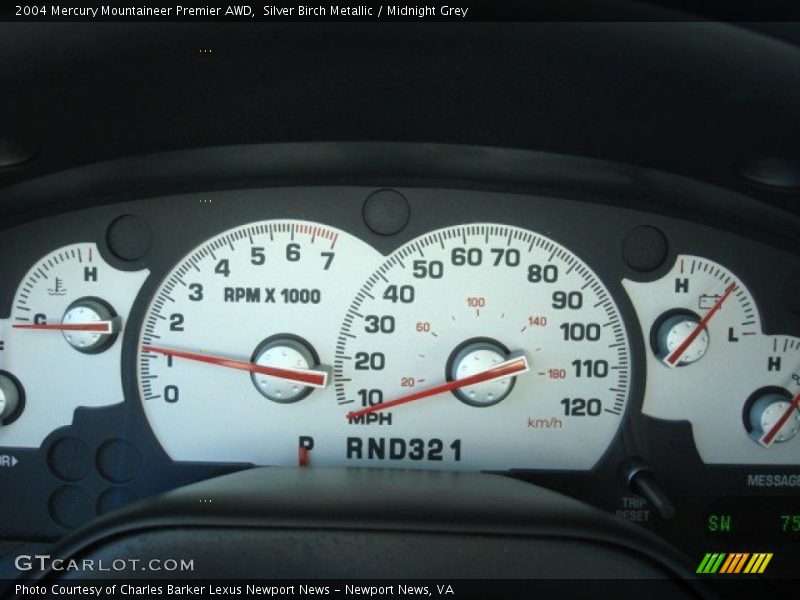 Silver Birch Metallic / Midnight Grey 2004 Mercury Mountaineer Premier AWD