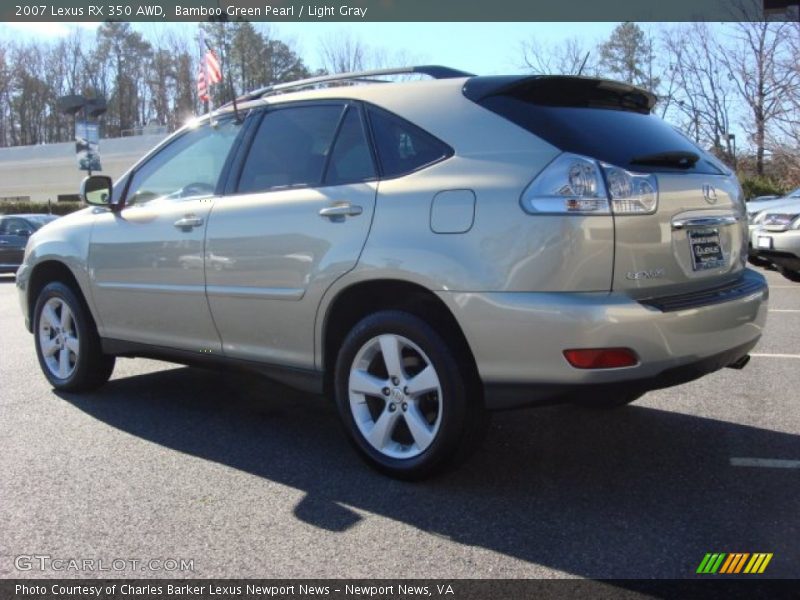 Bamboo Green Pearl / Light Gray 2007 Lexus RX 350 AWD