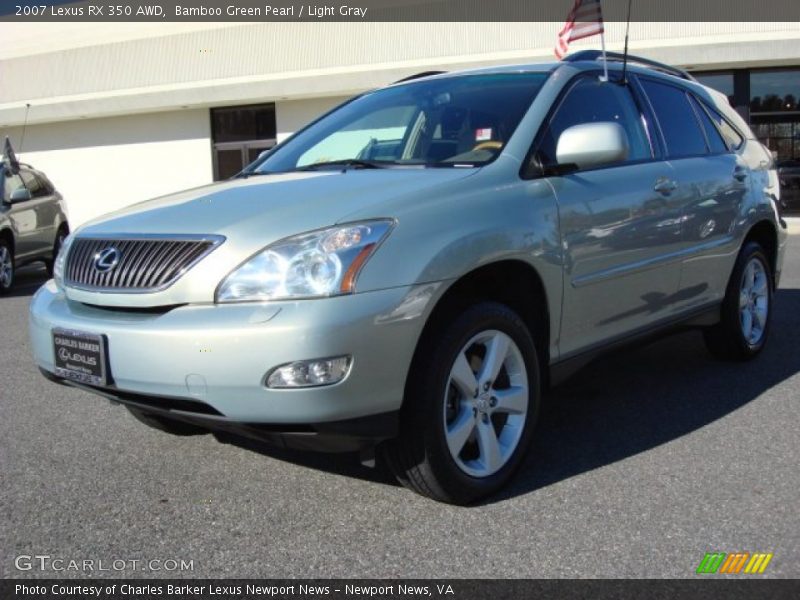 Bamboo Green Pearl / Light Gray 2007 Lexus RX 350 AWD