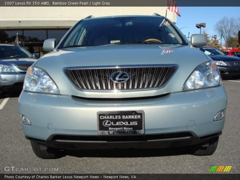 Bamboo Green Pearl / Light Gray 2007 Lexus RX 350 AWD