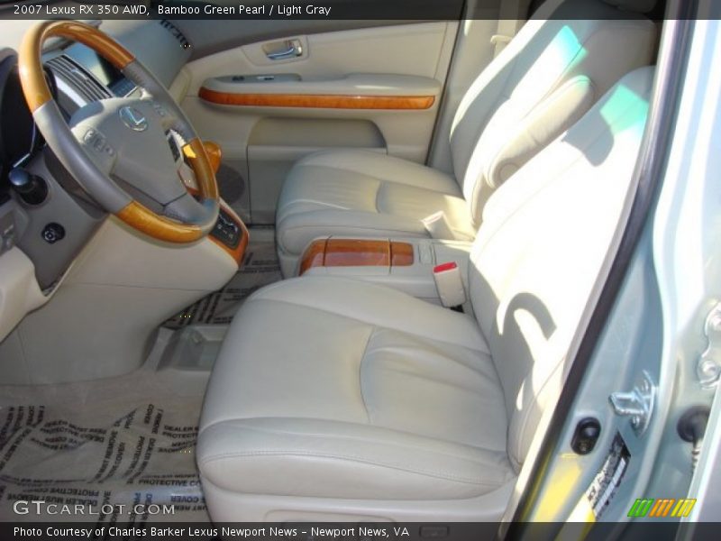 Bamboo Green Pearl / Light Gray 2007 Lexus RX 350 AWD