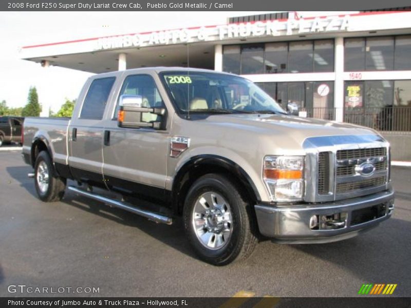 Pueblo Gold Metallic / Camel 2008 Ford F250 Super Duty Lariat Crew Cab