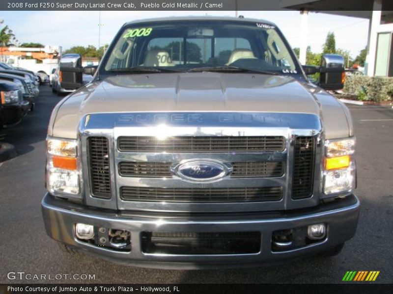Pueblo Gold Metallic / Camel 2008 Ford F250 Super Duty Lariat Crew Cab