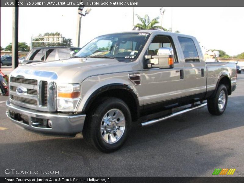 Pueblo Gold Metallic / Camel 2008 Ford F250 Super Duty Lariat Crew Cab