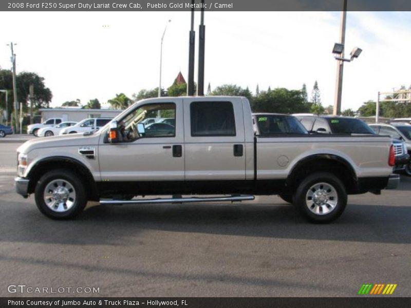 Pueblo Gold Metallic / Camel 2008 Ford F250 Super Duty Lariat Crew Cab