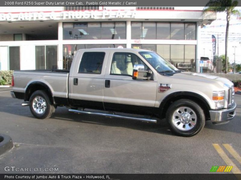 Pueblo Gold Metallic / Camel 2008 Ford F250 Super Duty Lariat Crew Cab