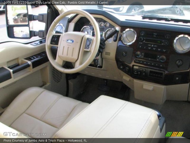 Pueblo Gold Metallic / Camel 2008 Ford F250 Super Duty Lariat Crew Cab