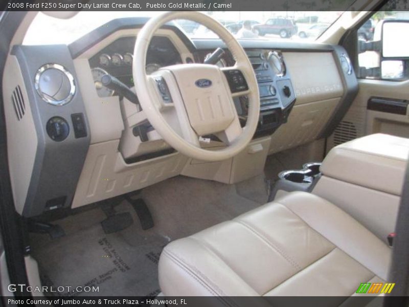 Pueblo Gold Metallic / Camel 2008 Ford F250 Super Duty Lariat Crew Cab