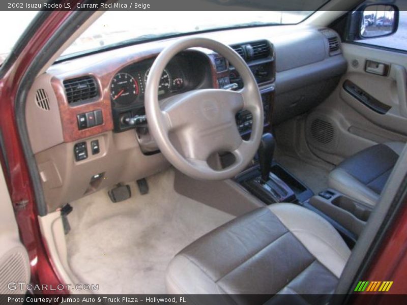 Currant Red Mica / Beige 2002 Isuzu Rodeo LS