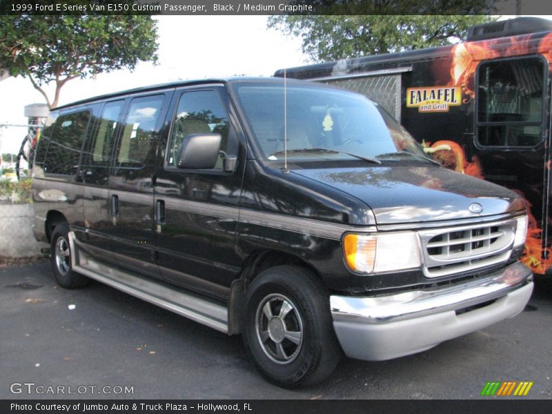 Black / Medium Graphite 1999 Ford E Series Van E150 Custom Passenger