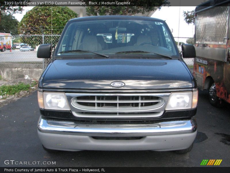 Black / Medium Graphite 1999 Ford E Series Van E150 Custom Passenger