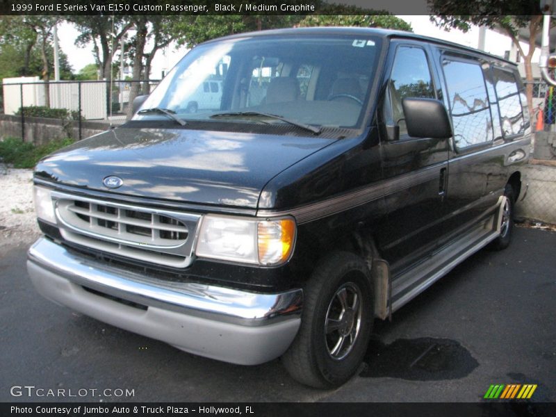 Black / Medium Graphite 1999 Ford E Series Van E150 Custom Passenger