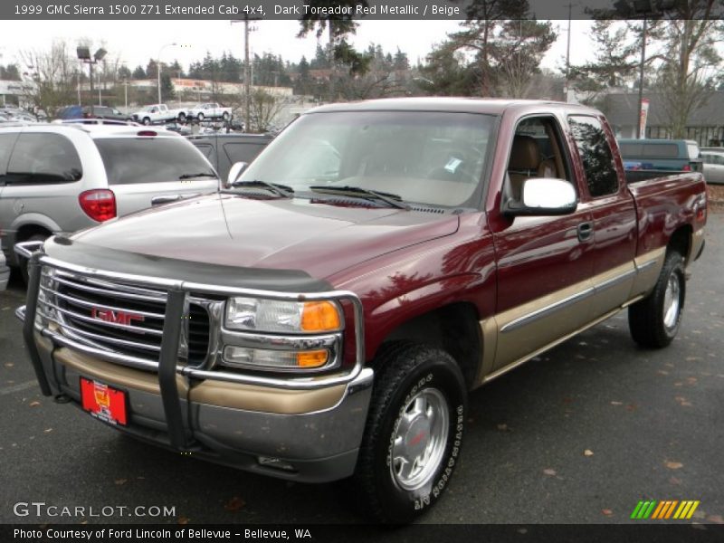 Dark Toreador Red Metallic / Beige 1999 GMC Sierra 1500 Z71 Extended Cab 4x4