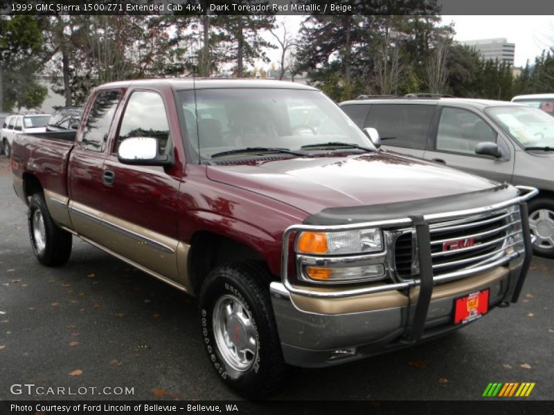 Dark Toreador Red Metallic / Beige 1999 GMC Sierra 1500 Z71 Extended Cab 4x4