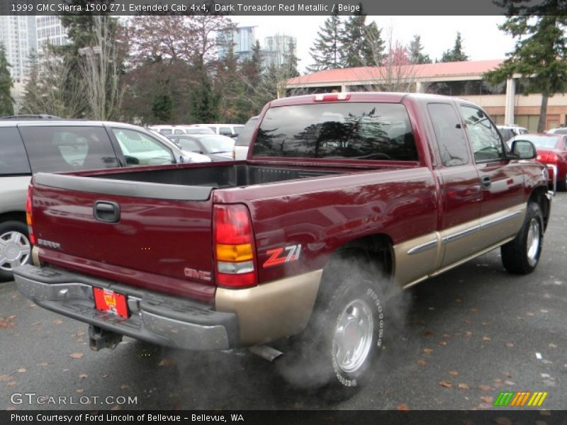 Dark Toreador Red Metallic / Beige 1999 GMC Sierra 1500 Z71 Extended Cab 4x4