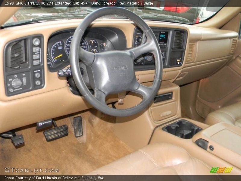 Beige Interior - 1999 Sierra 1500 Z71 Extended Cab 4x4 
