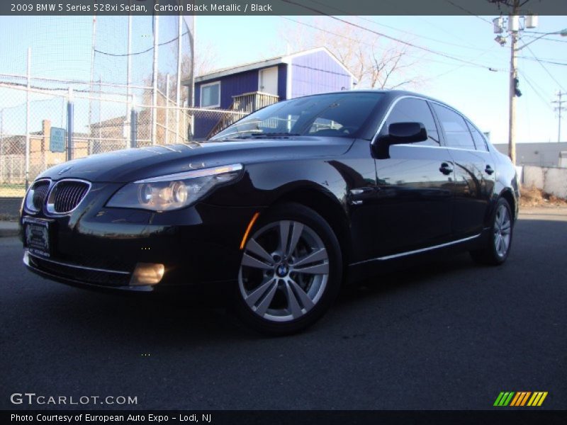 Carbon Black Metallic / Black 2009 BMW 5 Series 528xi Sedan