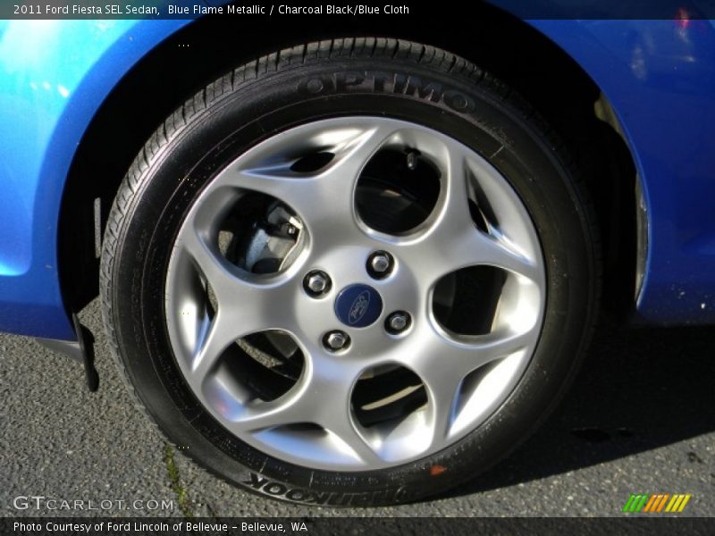Blue Flame Metallic / Charcoal Black/Blue Cloth 2011 Ford Fiesta SEL Sedan
