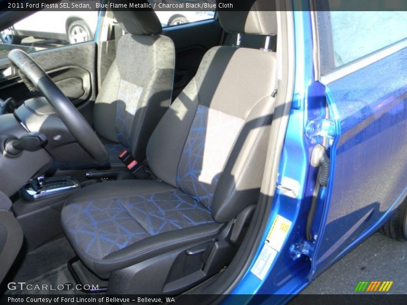 Blue Flame Metallic / Charcoal Black/Blue Cloth 2011 Ford Fiesta SEL Sedan