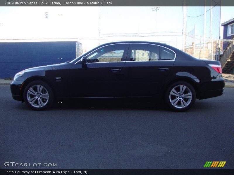 Carbon Black Metallic / Black 2009 BMW 5 Series 528xi Sedan