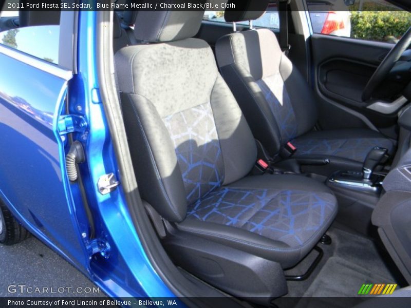 Blue Flame Metallic / Charcoal Black/Blue Cloth 2011 Ford Fiesta SEL Sedan