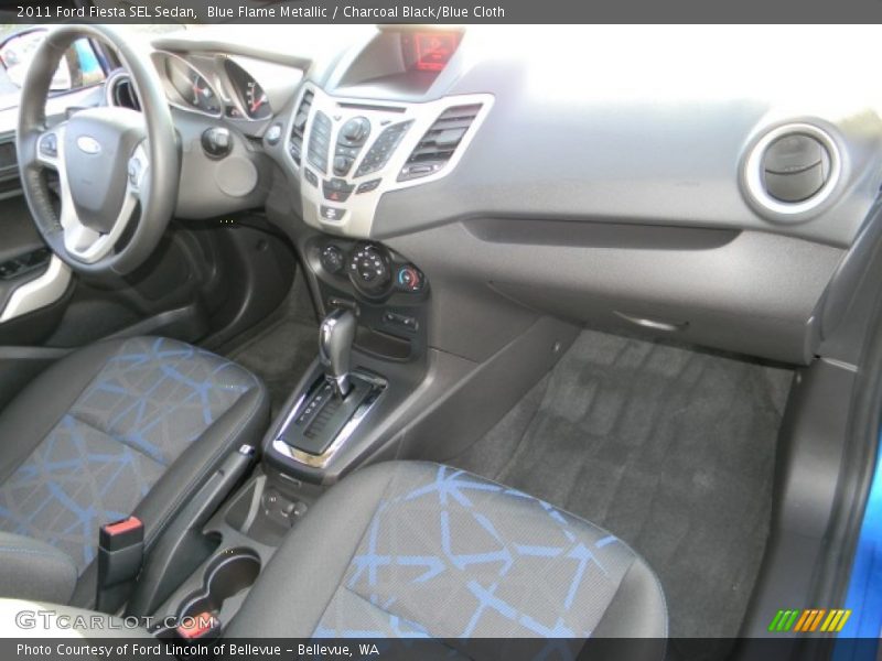 Blue Flame Metallic / Charcoal Black/Blue Cloth 2011 Ford Fiesta SEL Sedan