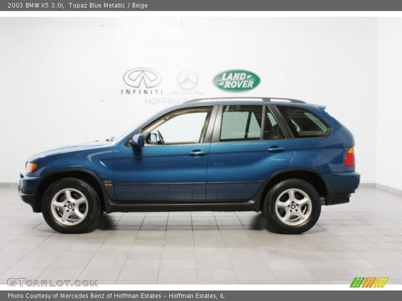 Topaz Blue Metallic / Beige 2003 BMW X5 3.0i