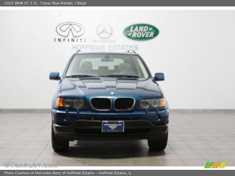 Topaz Blue Metallic / Beige 2003 BMW X5 3.0i