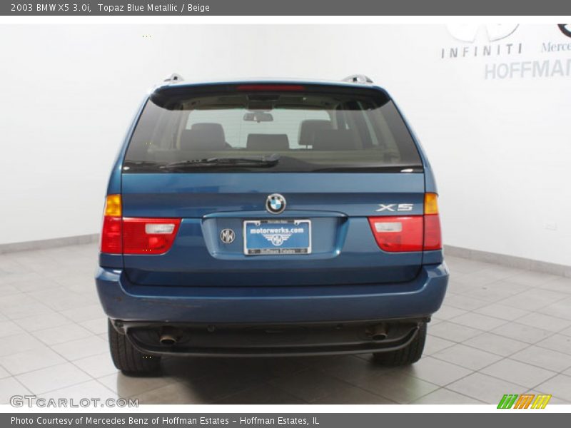 Topaz Blue Metallic / Beige 2003 BMW X5 3.0i