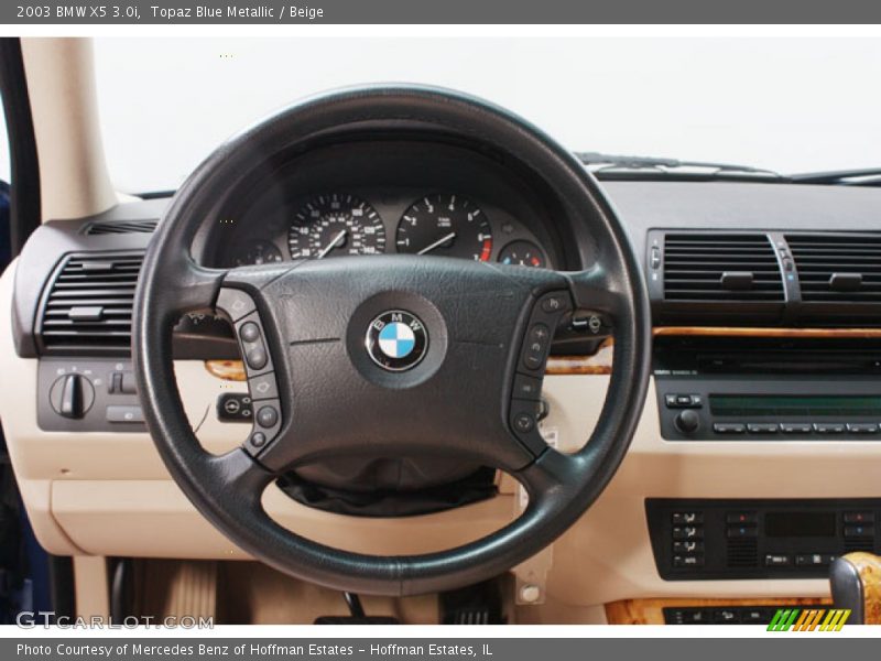 Topaz Blue Metallic / Beige 2003 BMW X5 3.0i