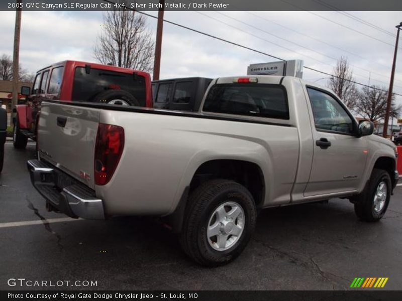 Silver Birch Metallic / Dark Pewter 2005 GMC Canyon SLE Regular Cab 4x4