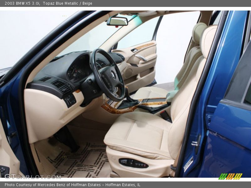 Topaz Blue Metallic / Beige 2003 BMW X5 3.0i