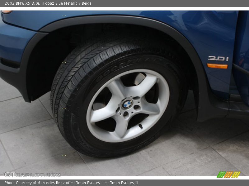 Topaz Blue Metallic / Beige 2003 BMW X5 3.0i