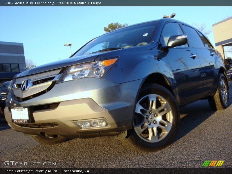 Steel Blue Metallic / Taupe 2007 Acura MDX Technology
