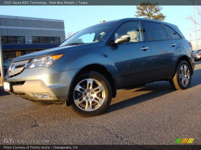 Steel Blue Metallic / Taupe 2007 Acura MDX Technology