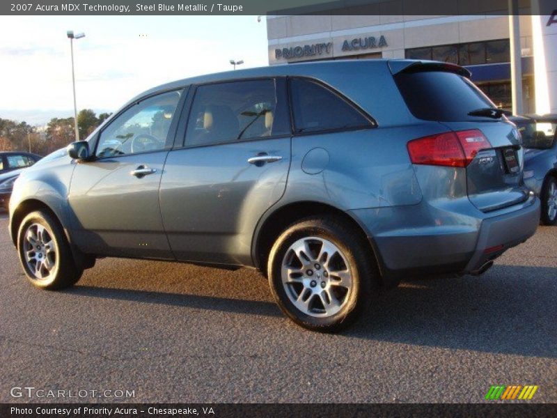 Steel Blue Metallic / Taupe 2007 Acura MDX Technology