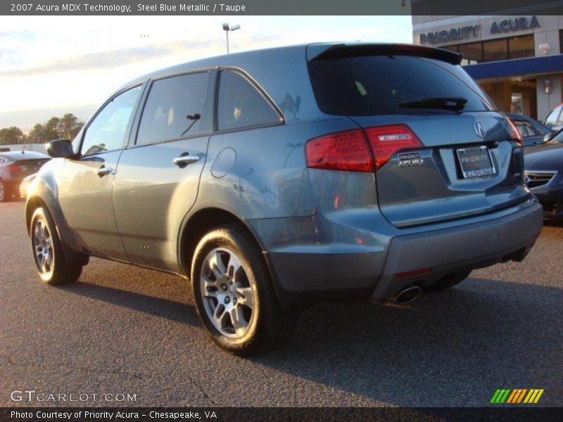 Steel Blue Metallic / Taupe 2007 Acura MDX Technology