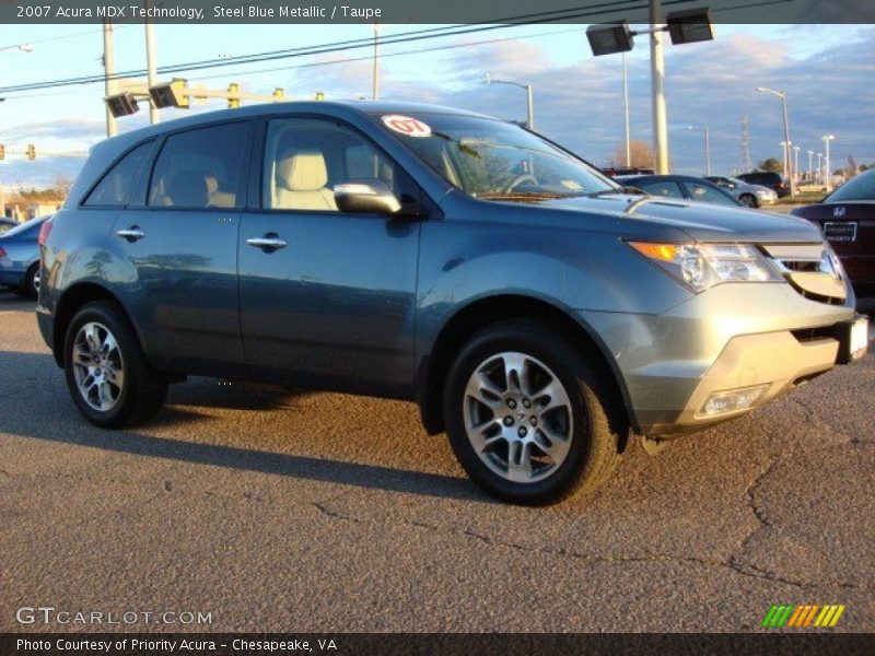 Steel Blue Metallic / Taupe 2007 Acura MDX Technology
