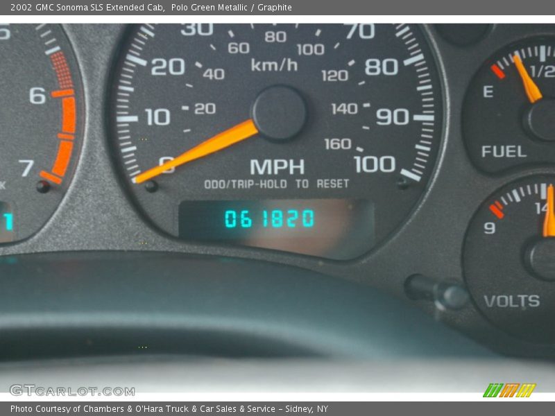 Polo Green Metallic / Graphite 2002 GMC Sonoma SLS Extended Cab