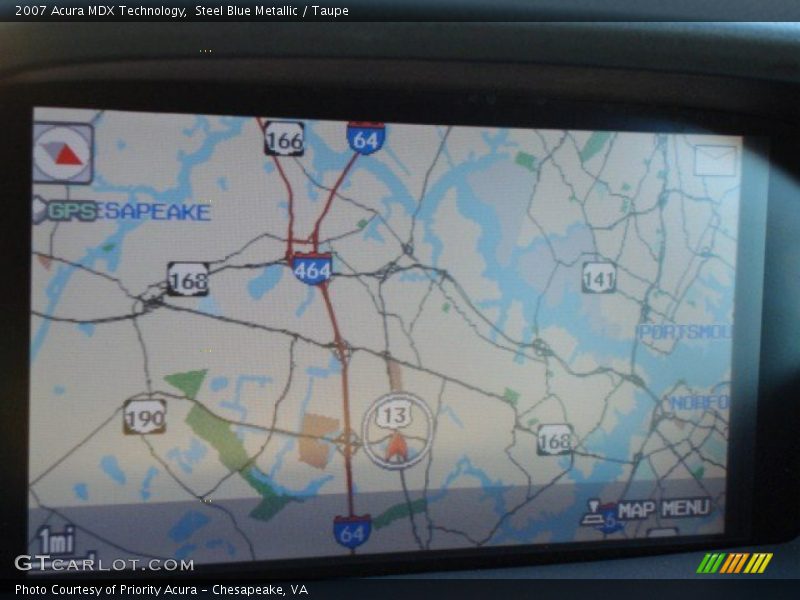Steel Blue Metallic / Taupe 2007 Acura MDX Technology